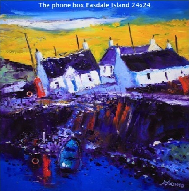 The phone box Easdale Island 24x24  SOLD